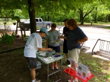 My next stop was the Nature Center where I set up painting supplies for a hands-on painting activity under the cool shade trees.
