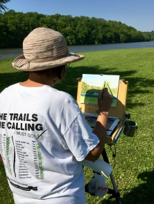 After a long winter, it felt good to get outside and paint the 230-acre manmade lake in Indiana's second largest state park.